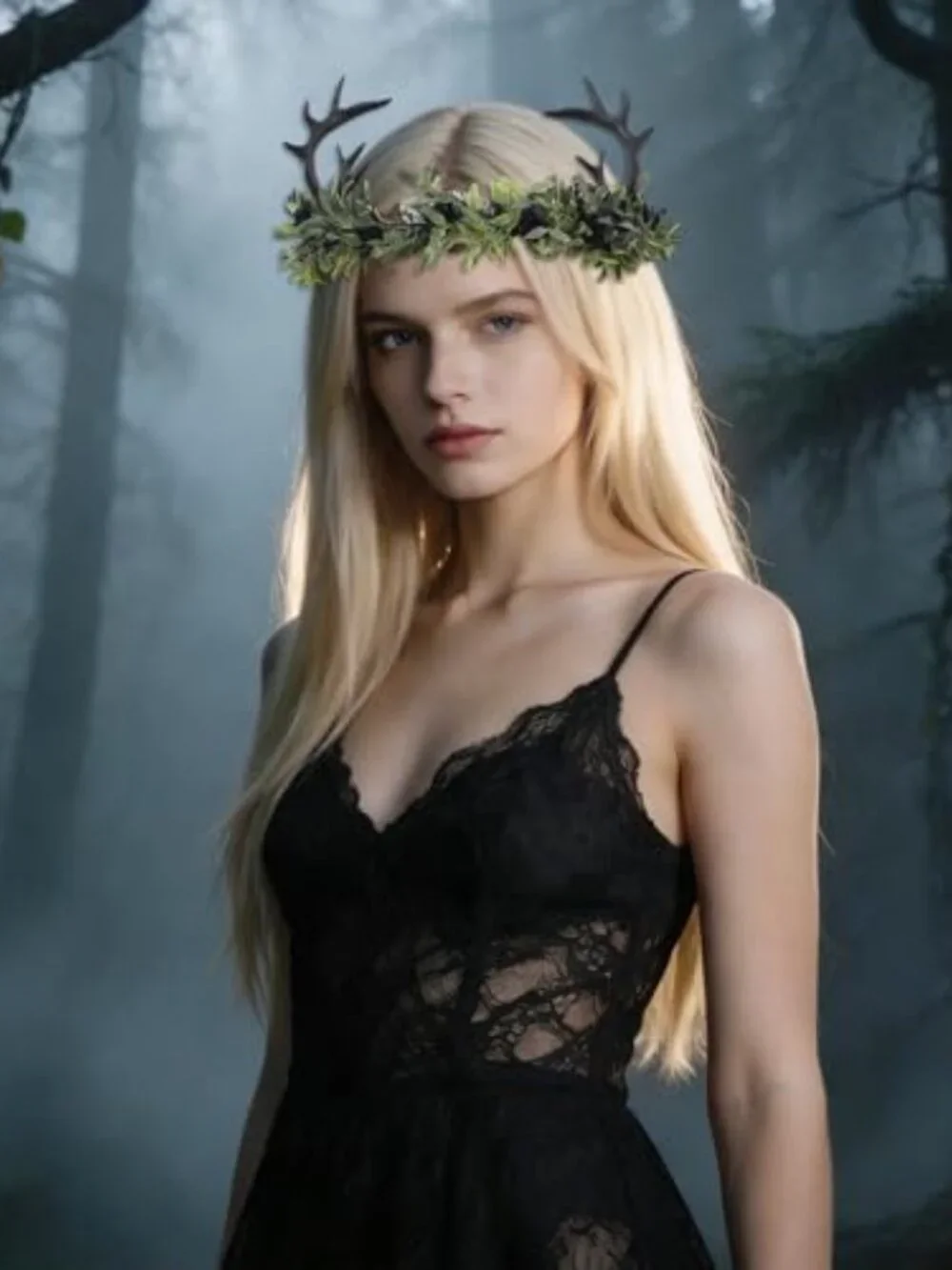 Adjustable Handmade Antler Crown Hair Headband Plastic